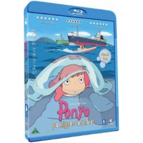 Ponyo På Klippen Ved Havet Blu-Ray